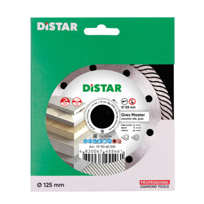Алмазний Диск по керамограніту, кераміки 125мм Distar 7D 1A1R 125 GRES MASTER