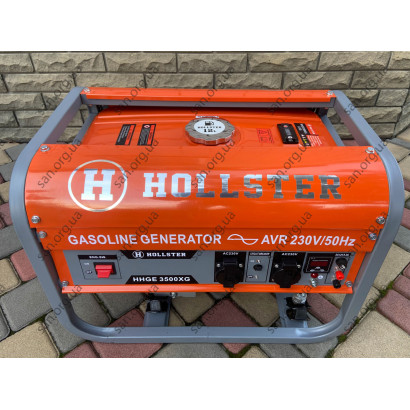 Бензо-газовий однофазний генератор 3.0 кВт/3.5 кВт HOLLSTER HHGE 3500XG Ручний пуск